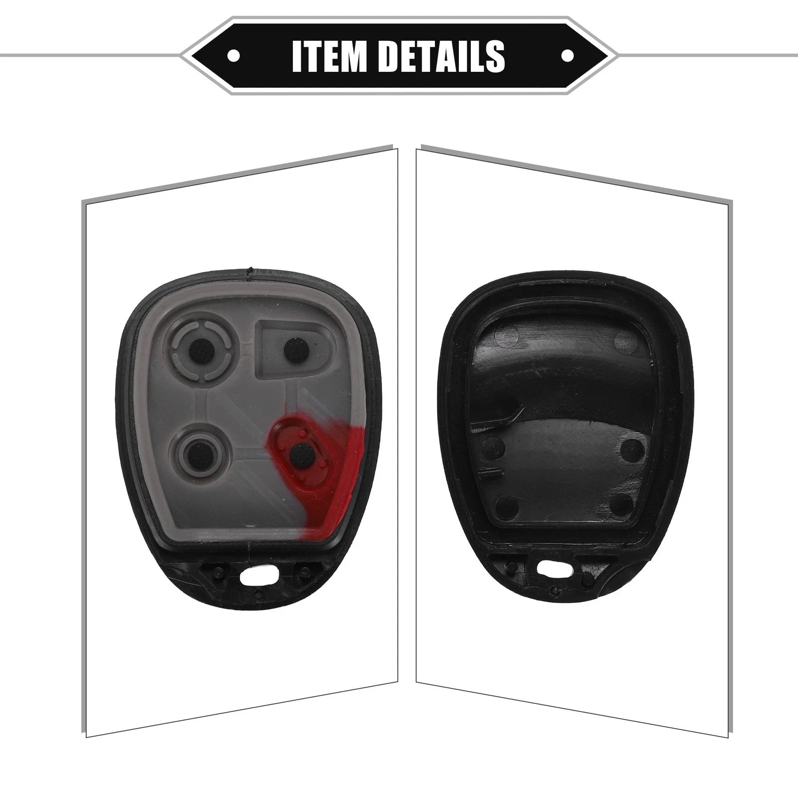 4 Button Keyless Entry Remote Key Cover for Buick Enclave (No Chip)
