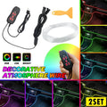 Set of 4 LED Atmosphere Interior Car Neon Lights with Remote Control
