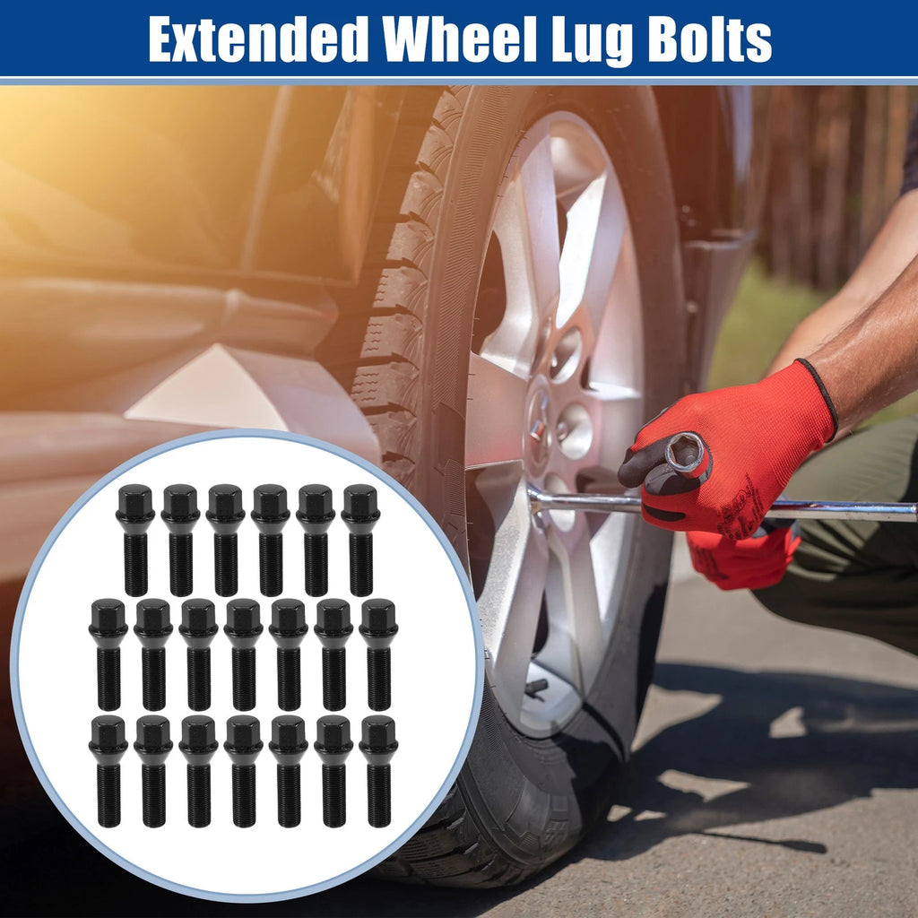 20pcs M14x1.25 Extended Wheel Lug Bolt Conical Seat 40mm for BMW 
