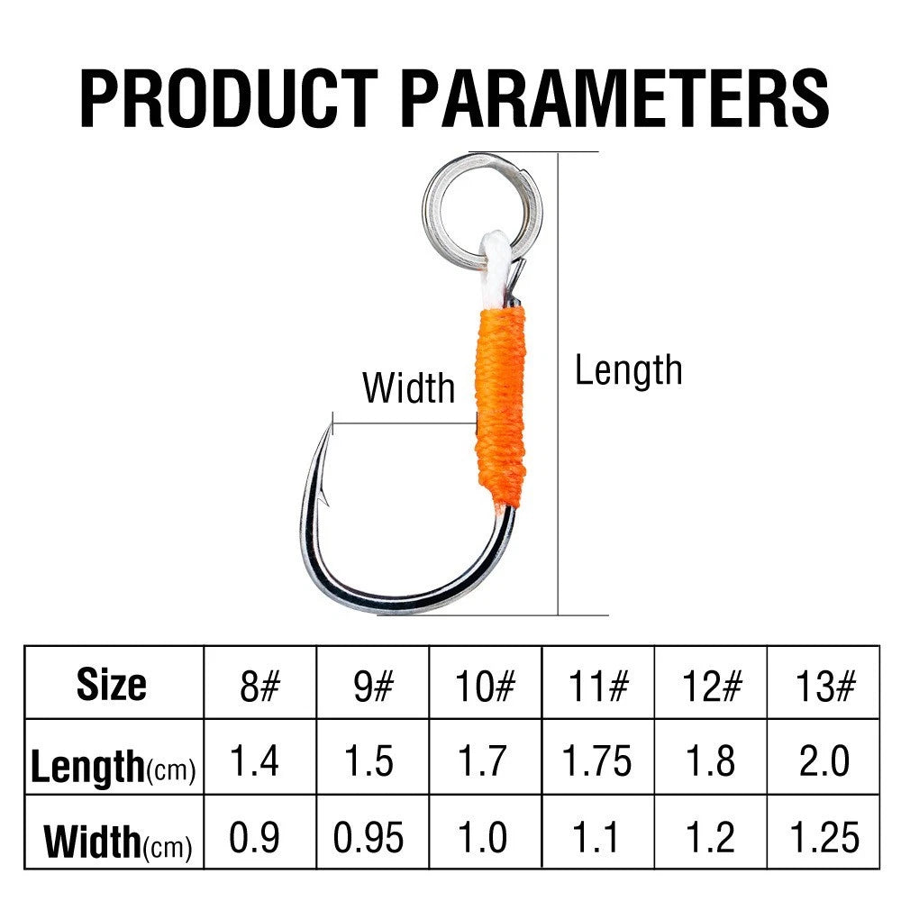 20PCS Barbed Single Fishing Hooks for Bass Trout Lure Fishing
