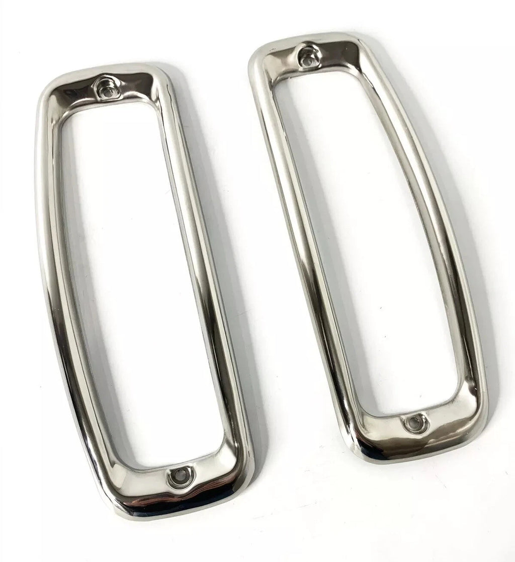 Tail Light Bezels Polished Stainless Steel Set for Ford Bronco (1964–1977)