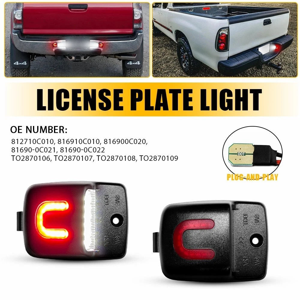 2X LED License Plate Light Lamp for Toyota Tacoma (2005–2015) Tundra (2000–2013)