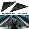 Side Door Mirror Flag Cover Matte Black for Fiat 500 (2012–2019) Pair