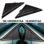 Side Door Mirror Flag Cover Matte Black for Fiat 500 (2012–2019) Pair