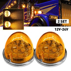 2X Amber LED Marker & Turn Signal Lights with Chrome Ring for EXV