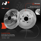 Set of 2 Rear Disc Brake Rotors & Ceramic Pads for Honda Pilot (2003–2008)