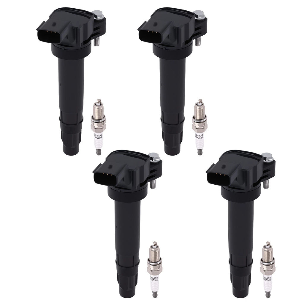 4X Ignition Coil Set & 4 Iridium Spark Plugs for Chevy Spark (2013–2022)