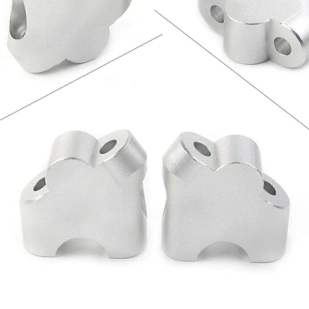 Silver Handlebar Clamp Riser for Suzuki V-Strom DL 650XT DL 1000 (2015-2020)