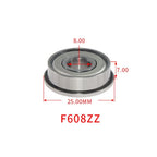 F608ZZ Bearing for 8mm x 25mm x 7mm Metal Shield