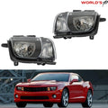 Set of 2 Headlight Halogen for Chevrolet Camaro (2010–2013) Black Housing