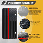 American Front Flag License Plate Vanity Gift for Red Line (-)