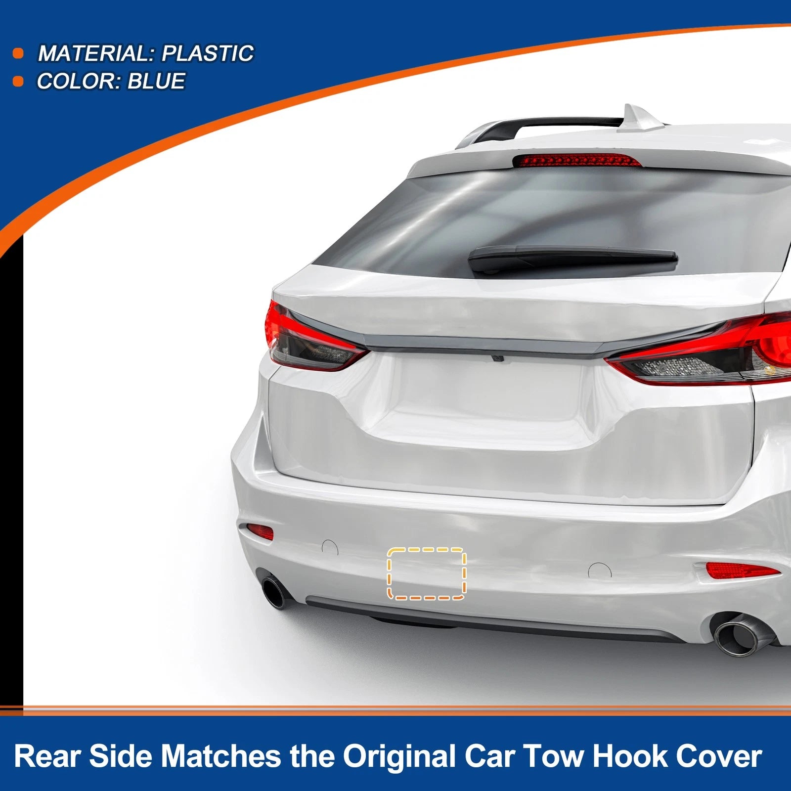 Rear Right Tow Hook Cover for Mazda 6 Atenza (2018–2021) Blue 656320661201