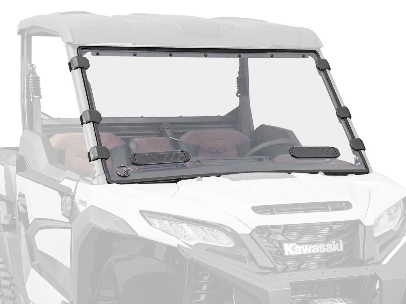Scratch Resistant Vented Full Windshield for Kawasaki Ridge (2014–2023)