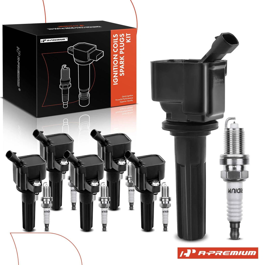 Set of 6 Ignition Coils & Iridium Spark Plugs for GMC Envoy (2006–2009)