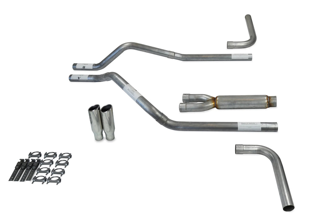Dual Exhaust Kit for Chevy Blazer (2000–2004) - 2.5" Glasspack, Side Exit