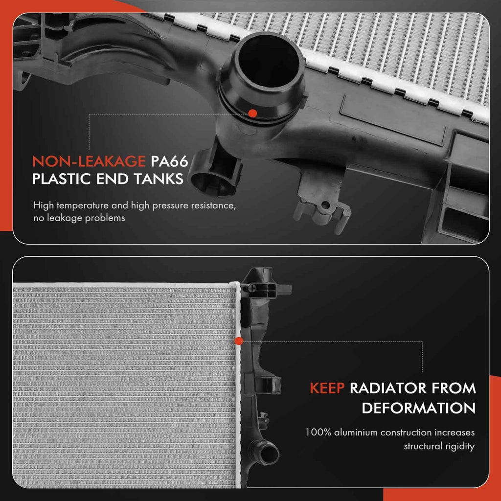 Aluminum Radiator for Jeep Renegade (2015–2018) Fiat 500X (2016–2018)