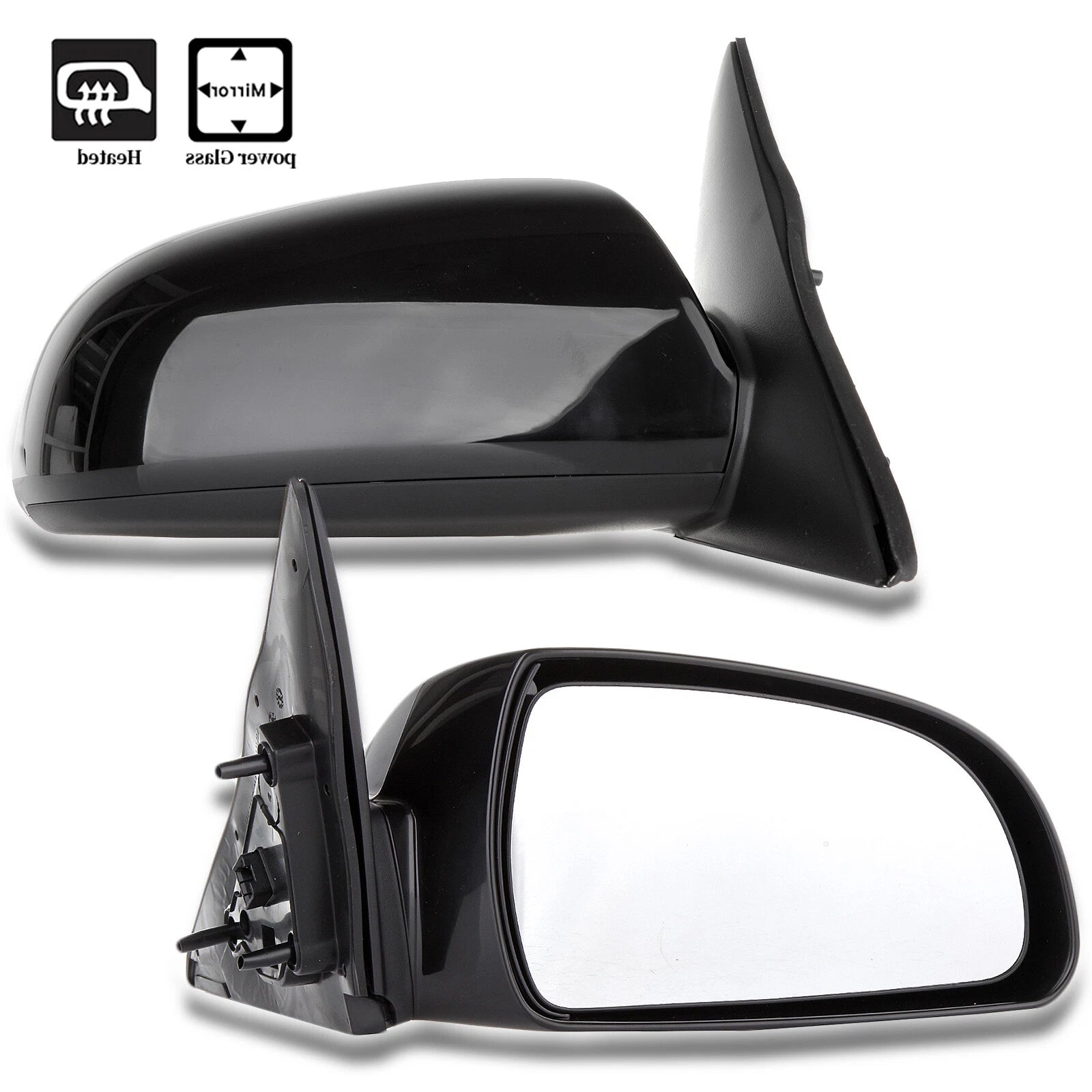 Set of 2 Heated Power Side View Mirrors for Hyundai Sonata (2006–2010)