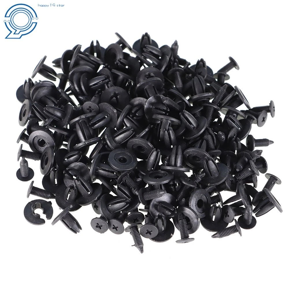 Set of 200 Plastic Rivets for Auto Car Door Fender (Universal Fit)