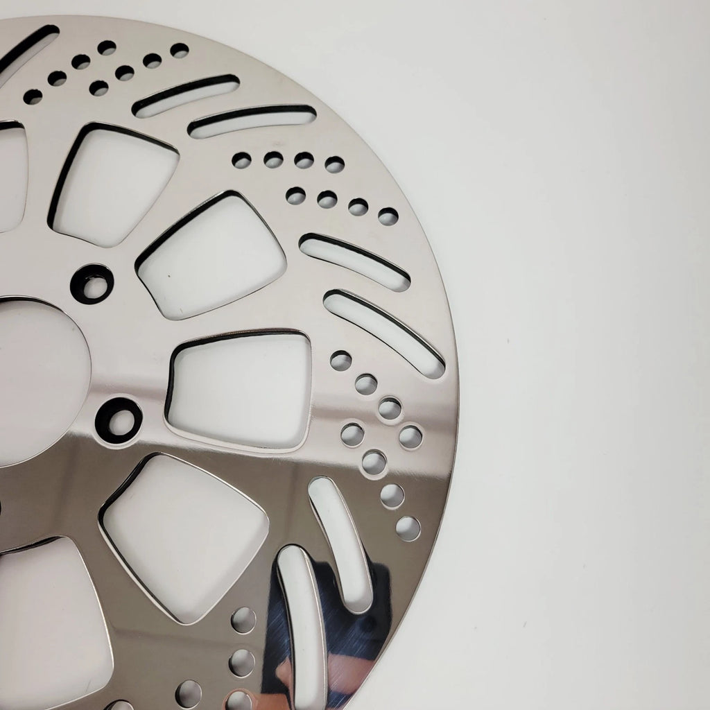 Polished Front Left Rotor 11.5" for Harley Softail Dyna Sportster
