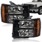 Set of 2 Headlights for GMC Sierra 1500 2500HD 3500HD (2007–2014)