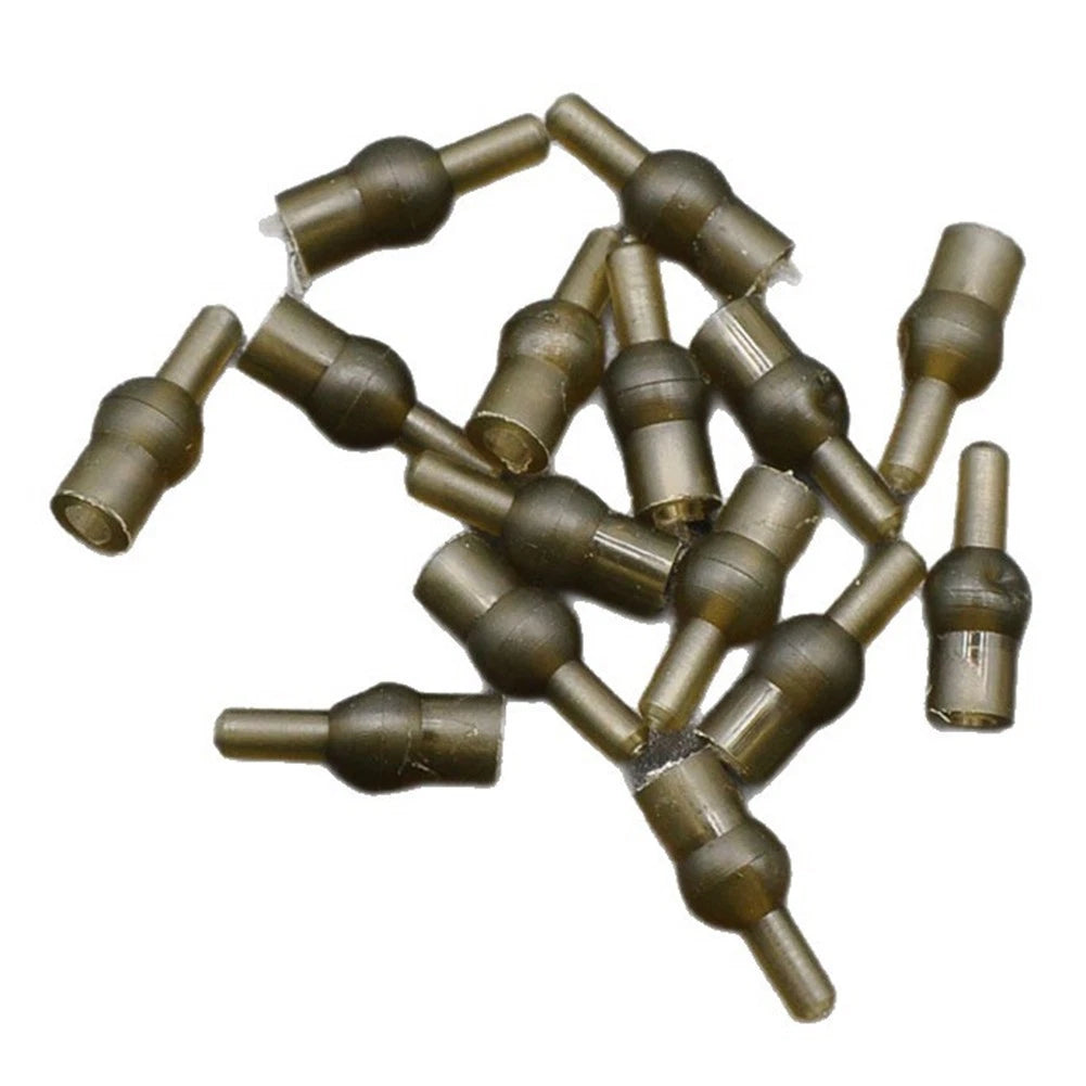 10pcs Green Rubber Tulip Bead for Carp Rig Core Leader and Tube Fit