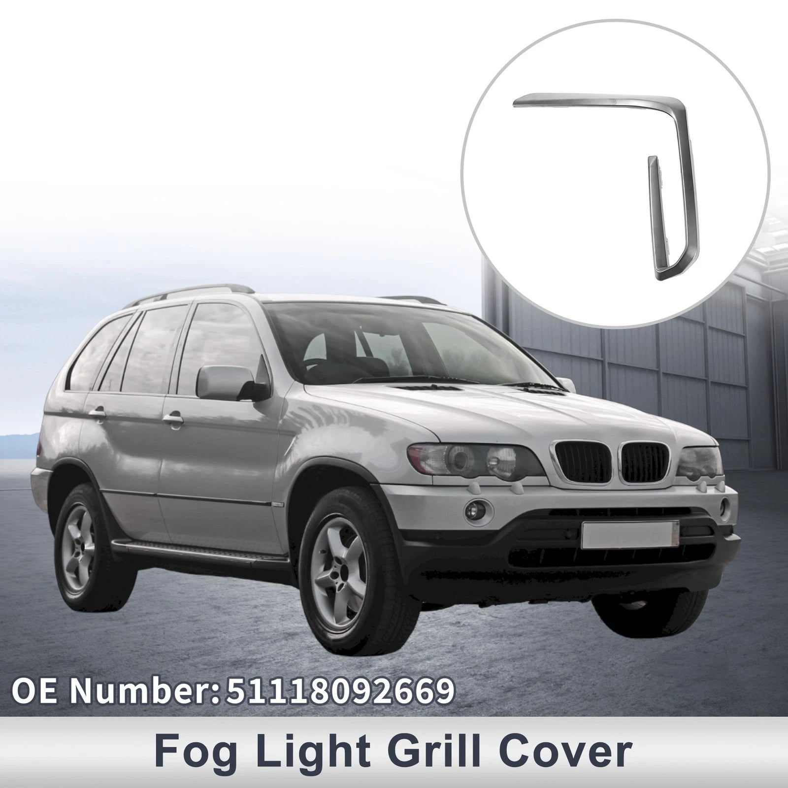 1 Pc Fog Light Grill for BMW X5 (2019–2023) No. 51118092669
