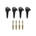 Set of 4 Ignition Coils & NGK Iridium Spark Plugs for Accent Rio5 (2006–2011)