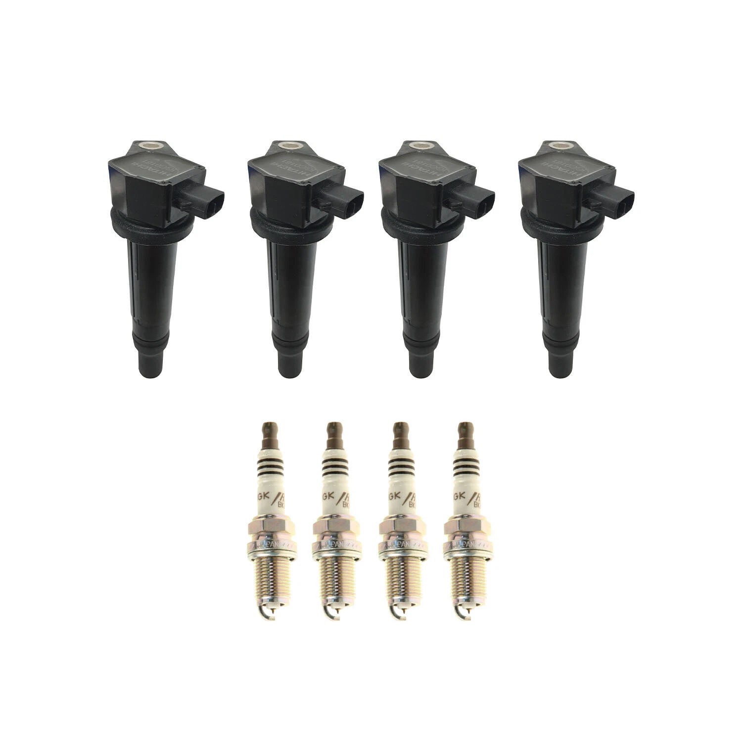 Set of 4 Ignition Coils & NGK Iridium Spark Plugs for Accent Rio5 (2006–2011)