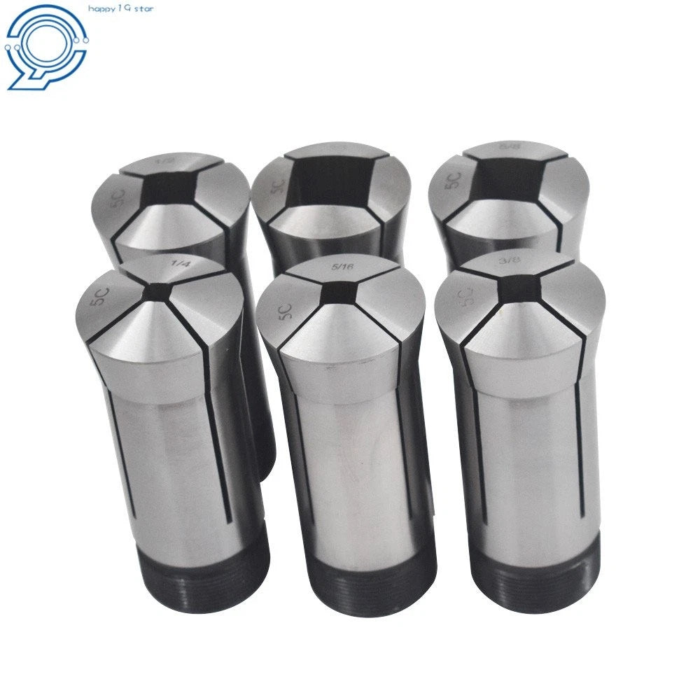6 Pack 5C Square Collet Set 1/4'' - 3/4'' for Machinist Tool Chuck