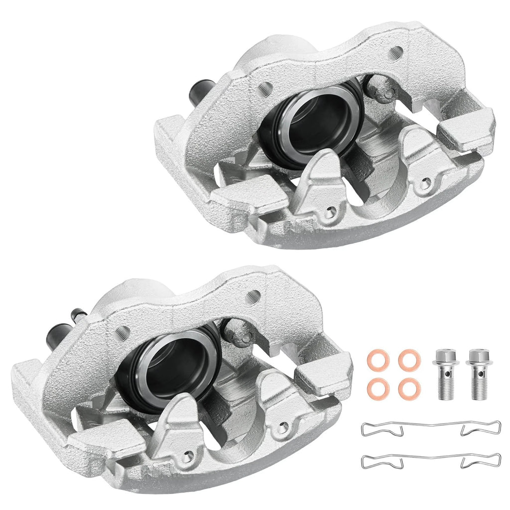 Front Disc Brake Calipers with Mounting Bracket for 2004–2013 Mazda 3 2.0L Pair