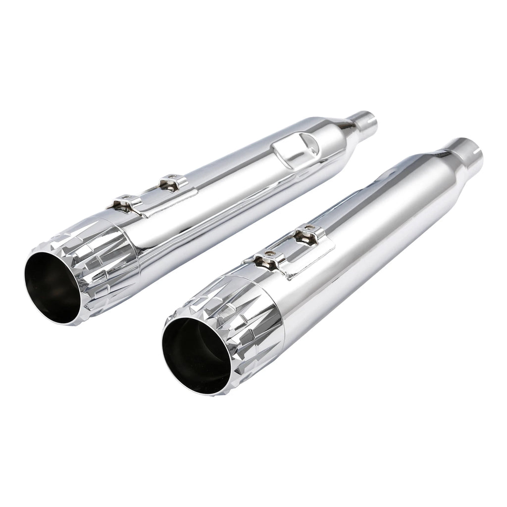 4" Slip-On Straight Mufflers Exhaust Pipe for Harley Electra Glide (2017–2025)