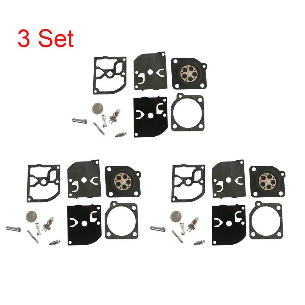 Set of 3 Carburetor Gasket Kits for Poulan Weedeater McCulloch ZAMA RB-39