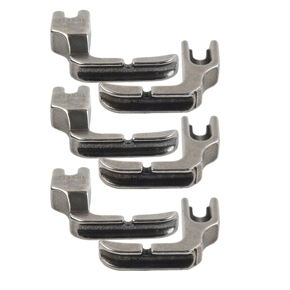 Set of 2 Right & Left Piping Zipper Feet for High Shank Sewing Machines