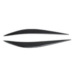 Vehicle Headlight Eye Lid Cover 2 x Carbon Fiber Black