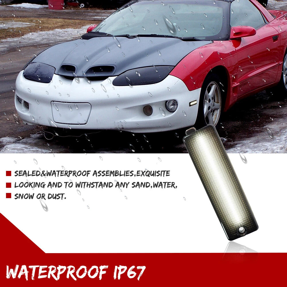 Smoked LED Front Bumper Side Marker Lights for Pontiac Firebird (1998–2002)