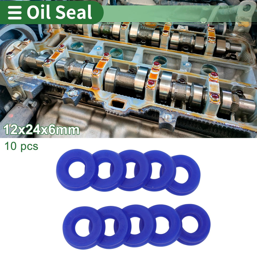 Set of 10 Oil Seal Rotary Shaft Seal 12x24x6mm for Various Models