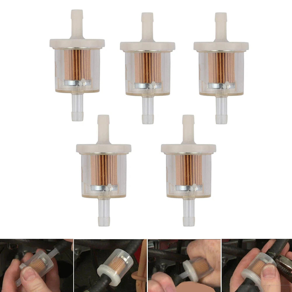 5pc Inline Fuel Filter for B & Stratton (493629, 5065, 5065D, 490197001)