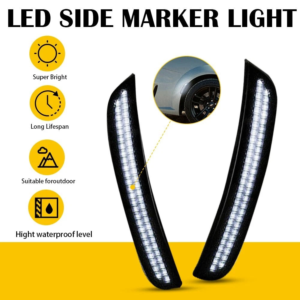 Front LED Marker Side Lights for Dodge Charger (2015–2022) - Smoked
