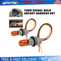 Set of 2 Headlight Turn Signal Bulb Socket Harness for Nissan Maxima (2016–2018), Armada (2002–2010)