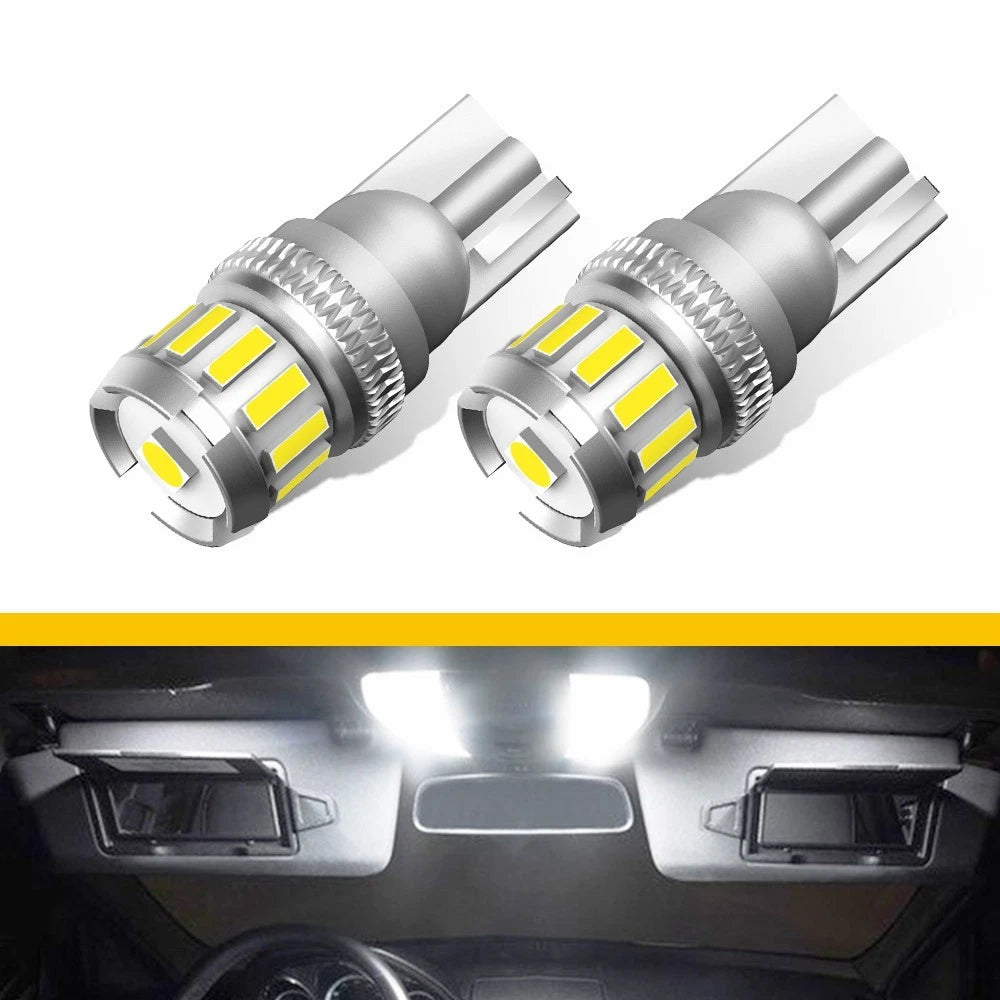 2X T10 168 194 LED License Plate Light Bulbs for
