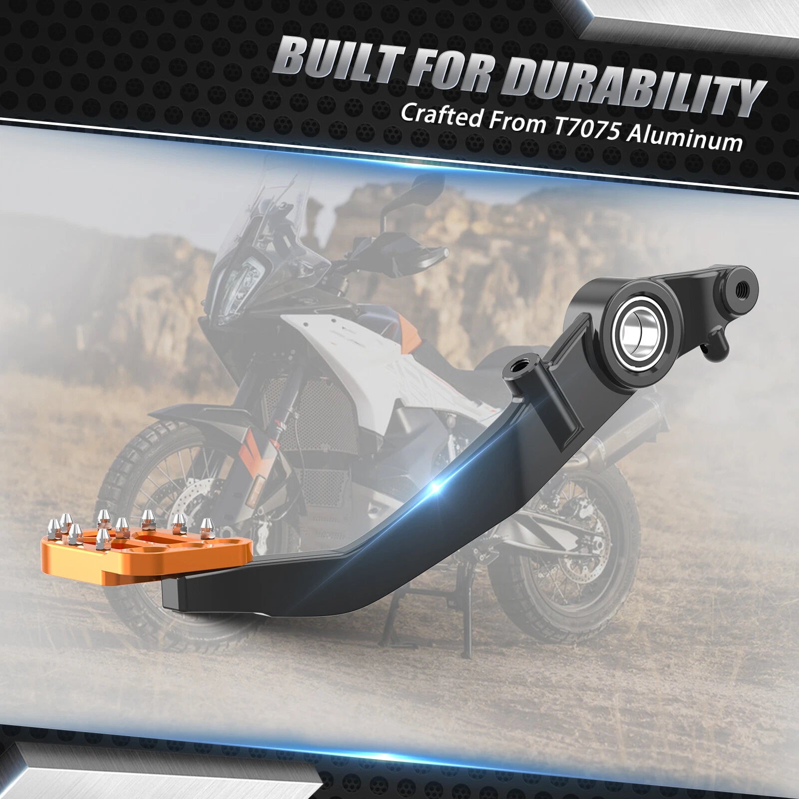 CNC Rear Brake Pedal Lever with Plate for KTM 790 Adventure (2019–2023)