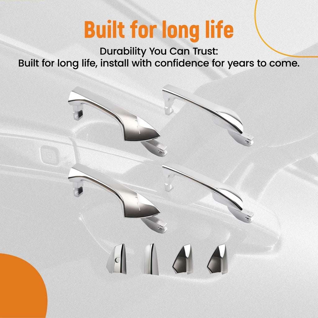Set of 4 Chrome Door Handles for Honda Accord (2008–2012) Left Right Front Rear
