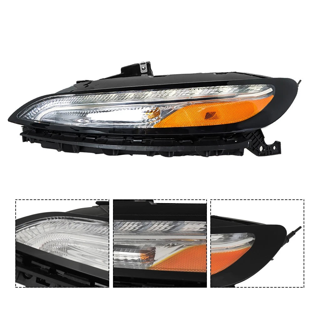Left Side Headlight for Jeep Cherokee (2014-2018) LED DRL Clear Housing