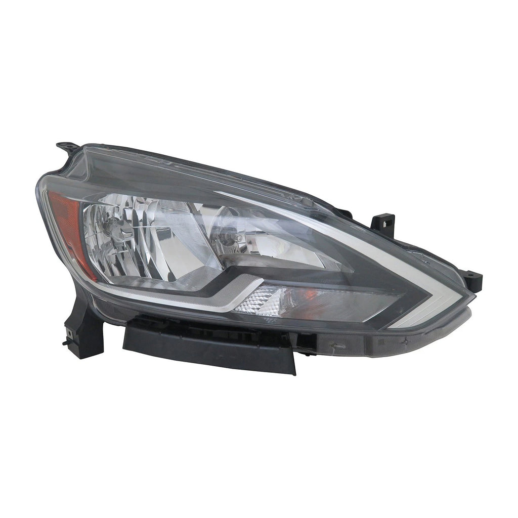 Replacement Passenger Side Halogen Headlight Assembly for 2016-19 Nissan Sentra