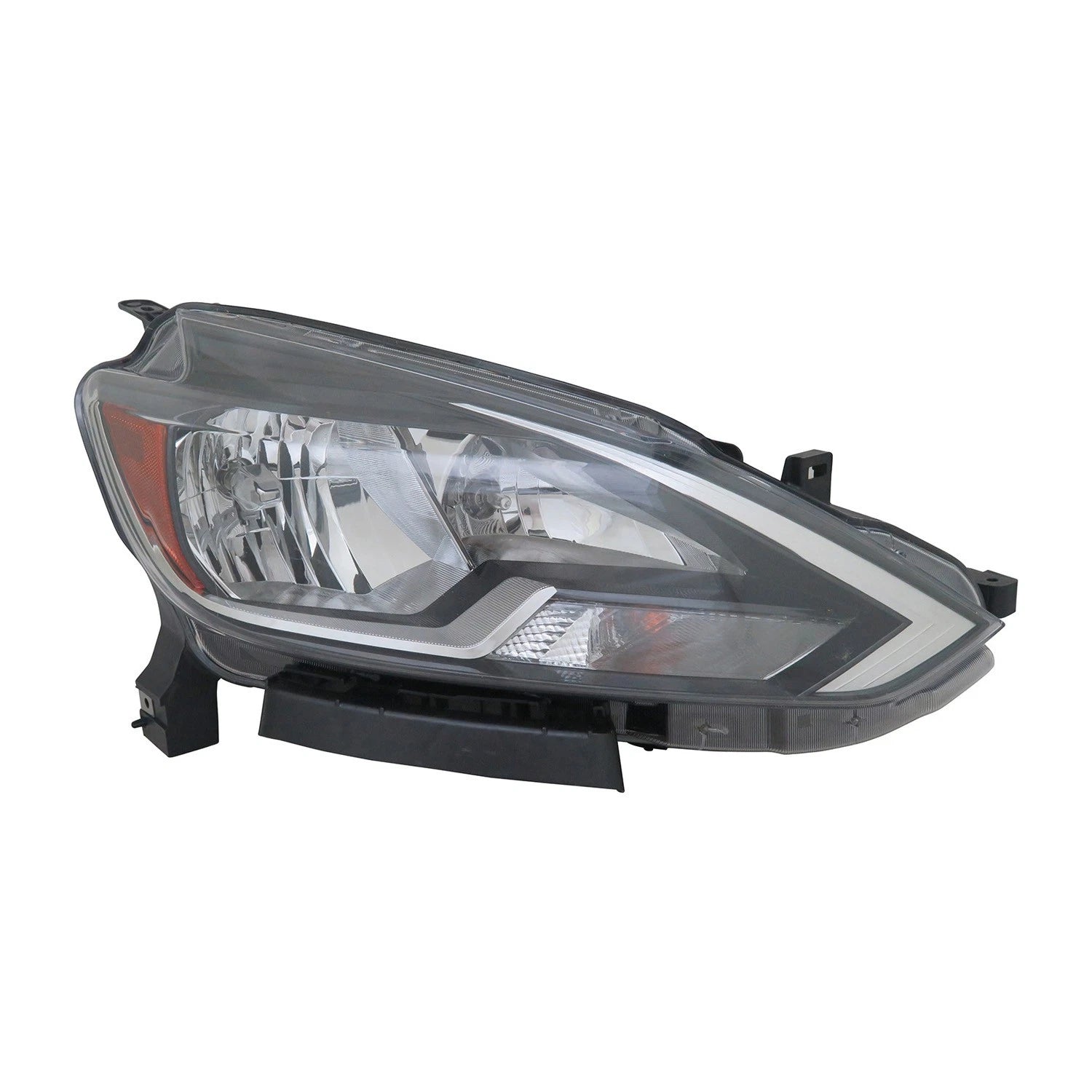 Replacement Passenger Side Halogen Headlight Assembly for 2016-19 Nissan Sentra
