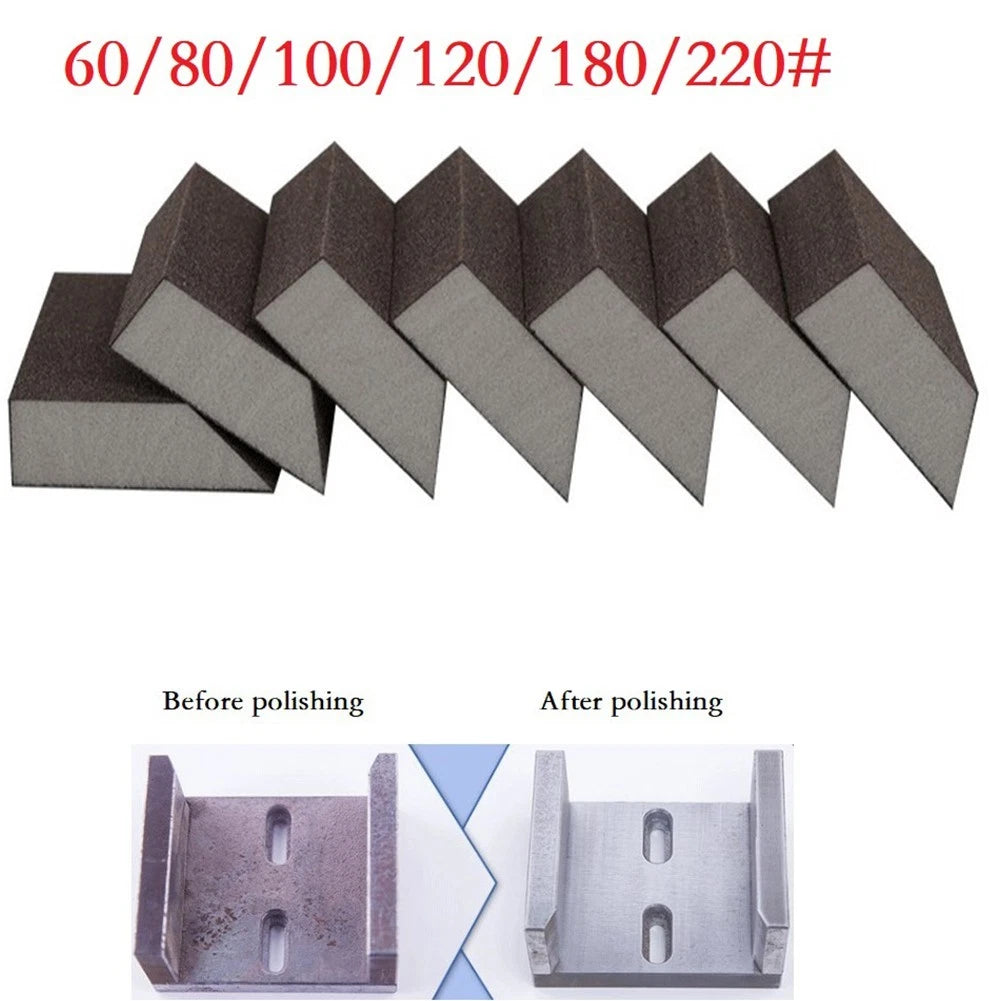 Polishing Pad Set of 4 Multi Sponge Sandpaper Coarse to Superfine 100x70mm