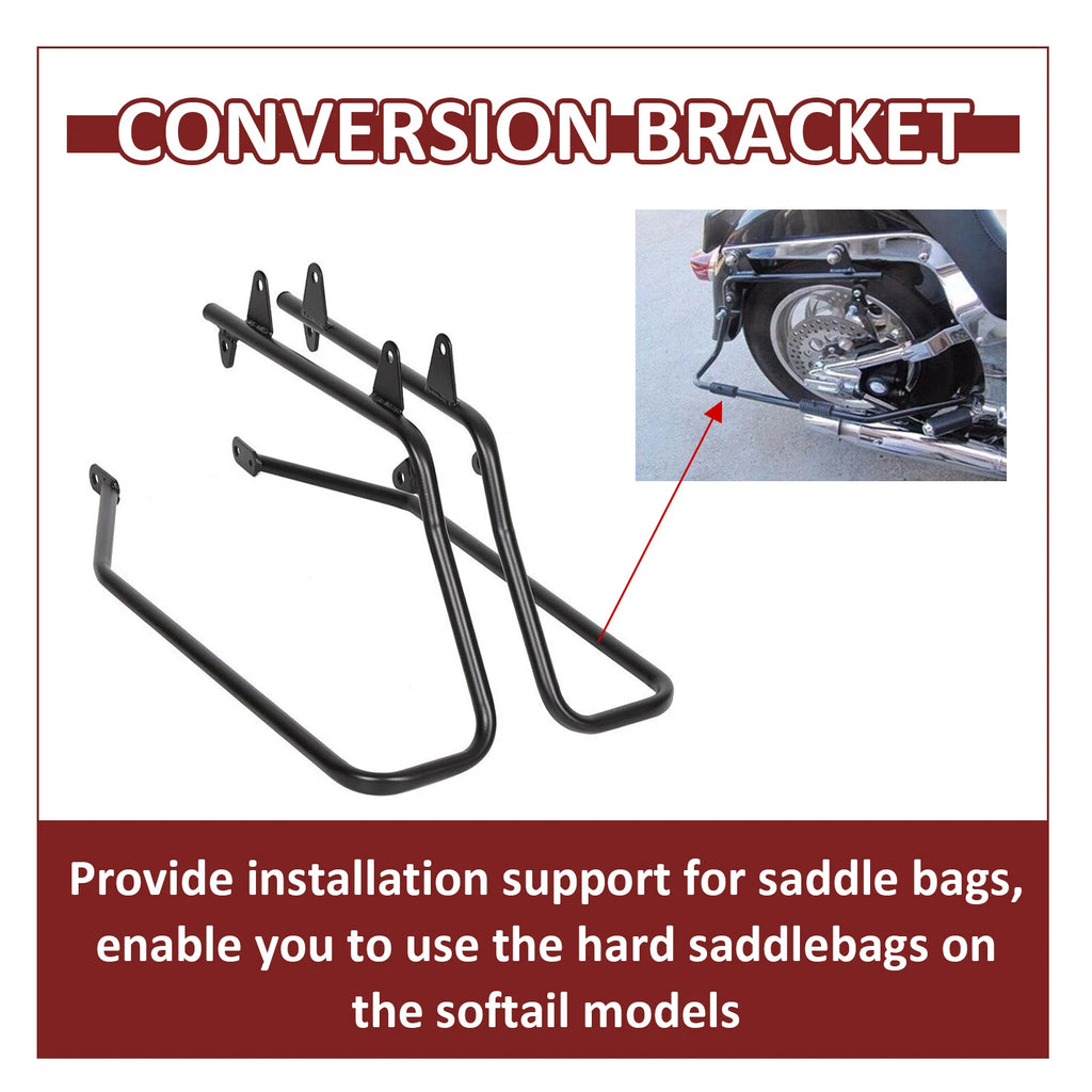 Saddlebag Conversion Bracket Hardware for Harley Softail Fatboy (1984–2017)