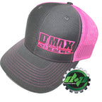 Dmax Duramax Richardson 112 Hat for Truck (Charcoal Gray/Pink)