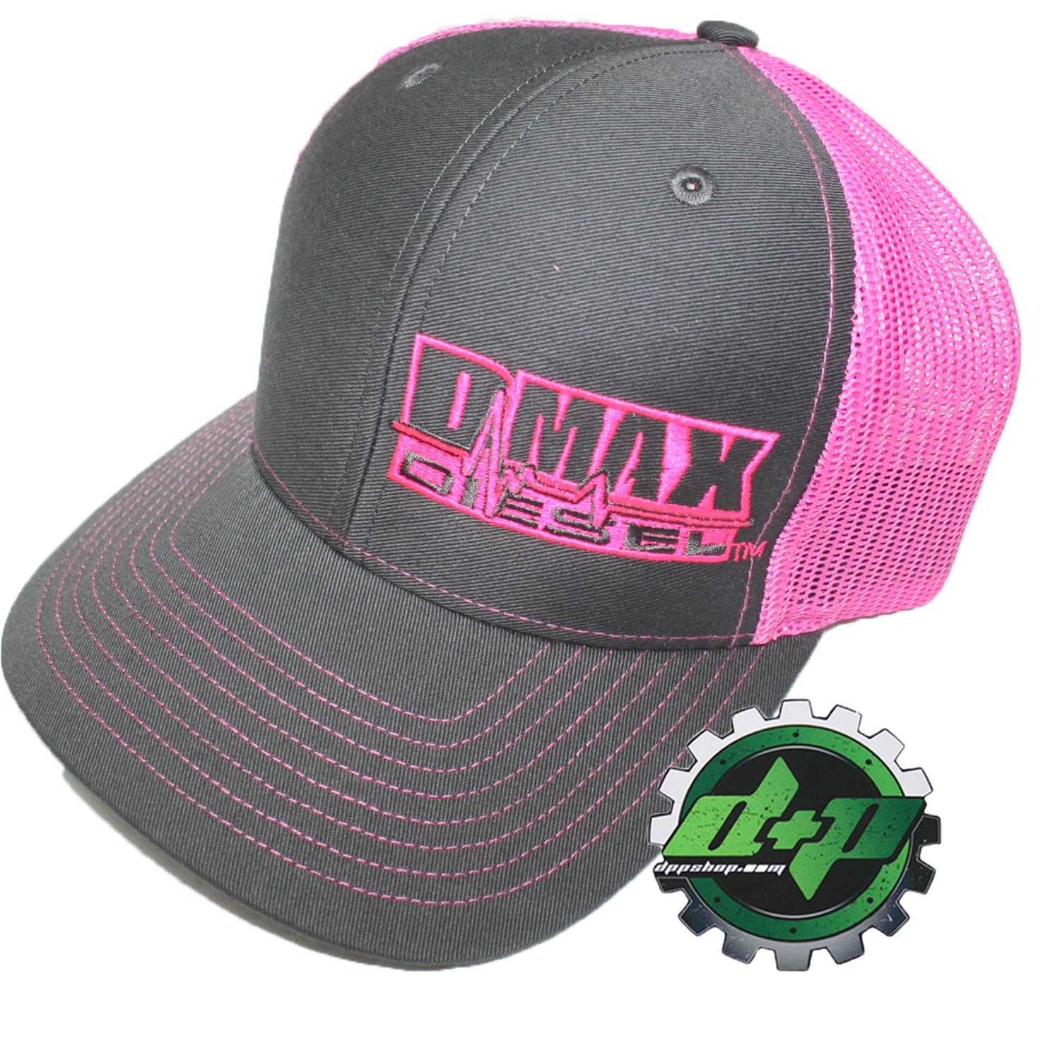 Dmax Duramax Richardson 112 Hat for Truck (Charcoal Gray/Pink)