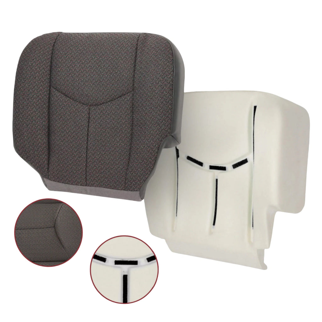 Driver Seat Foam Cushion & Bottom Cover for Chevy Silverado (2003–2007)